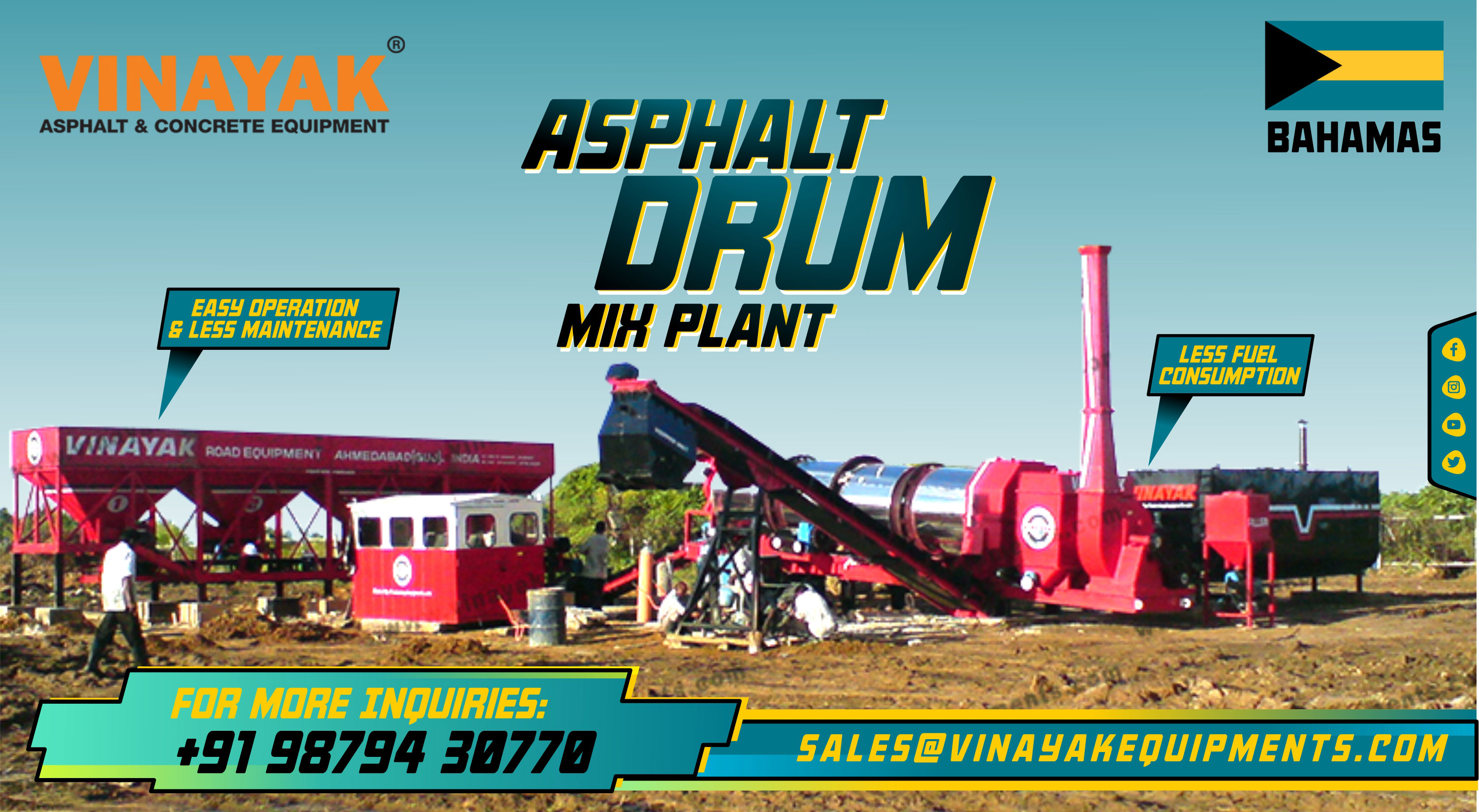 Manufacturer, Supplier Asphalt Drum Mix Plant