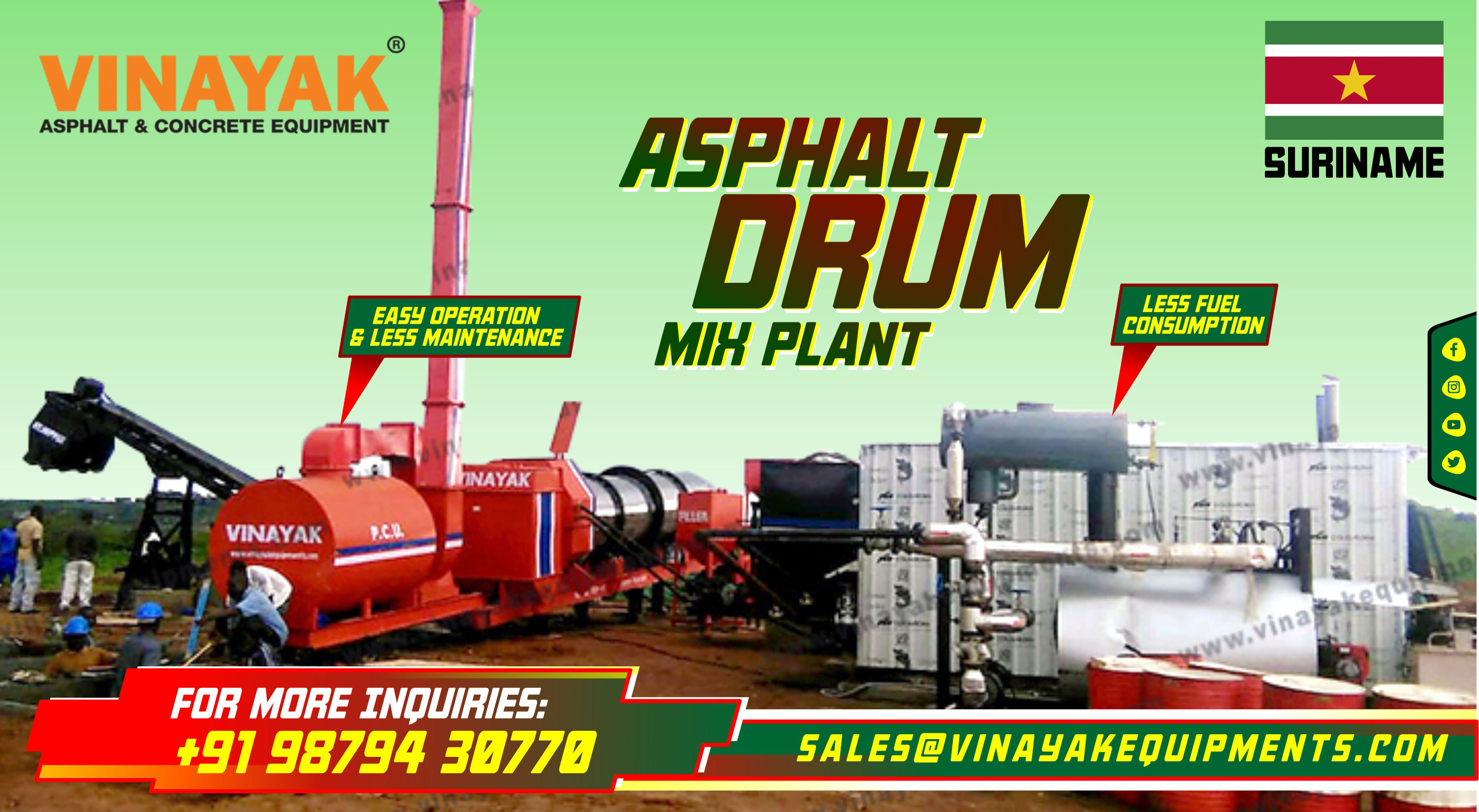 Manufacturer, Supplier Asphalt Drum Mix Plant